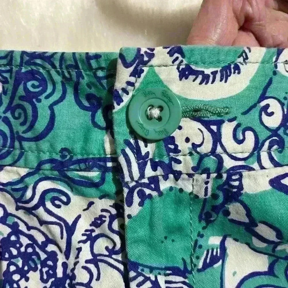 Lilly Pulitzer Womens Shorts Callahan Seafoam Montauk Chino Beach 29” Waist - Picture 8 of 12